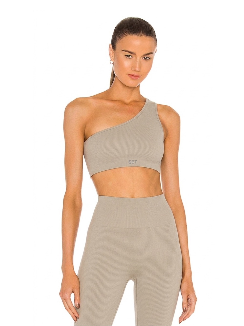 SET ACTIVE SCULPTFLEX® RIBBED ONE SHOULDER
BRA - TAN SIZE SMALL